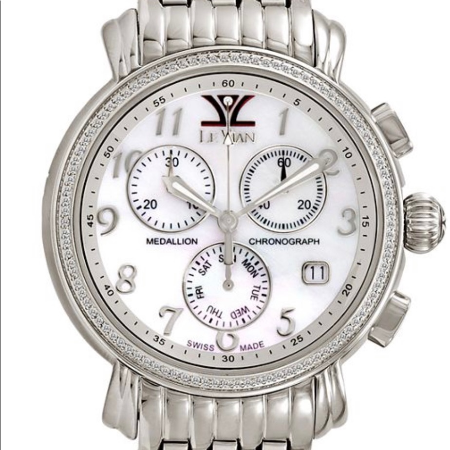 Le Vian Chronograph Watch Stainless Steel